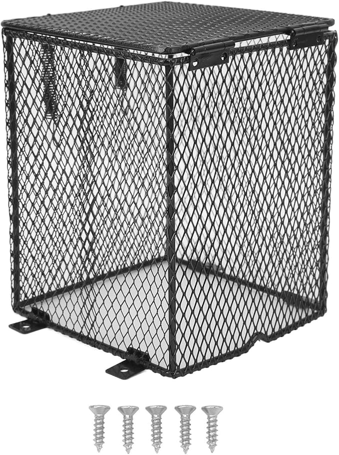 GLOGLOW Reptile, Anti Scald Heater Guard, Universal Fit for Most Reptiles, Easy Installation, Metal Construction (Height: Approx. 45mm/1.77in)