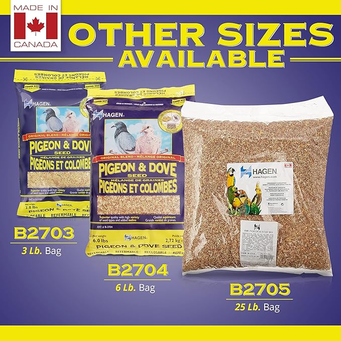 Hagen Pigeon & Dove Seed Mix with White Millet Bird Seed – Complete Bird Food for Pigeons & Doves – Premium Dust-Free Seed Blend with Vitamins & Minerals