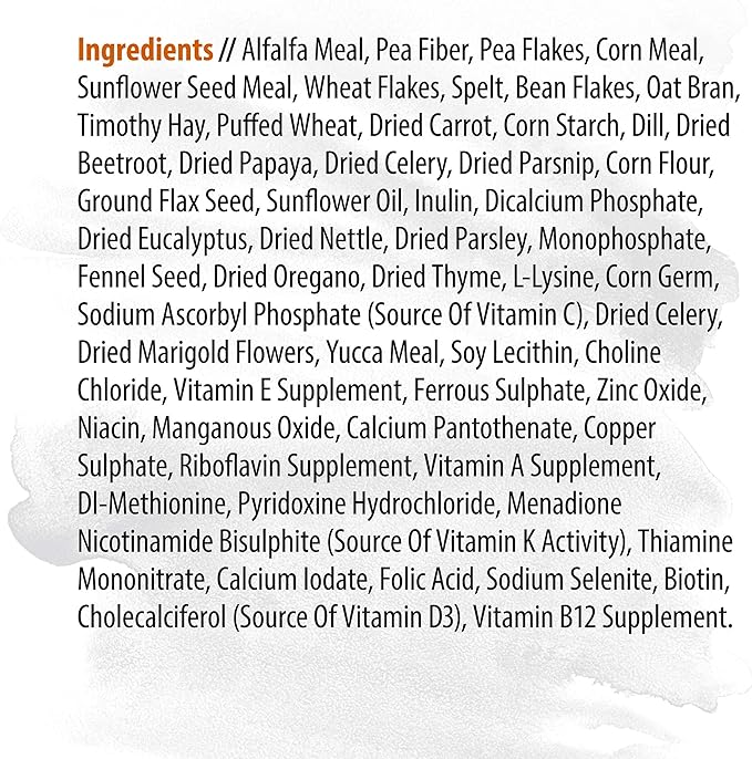 Witte Molen Pure Guinea Pig Food Mixture Papaya & Peas Dry, (Abyssinian, American, Coronet, Peruvian) (3 Pack Pure Guinea Pig Food Mixture Papaya).