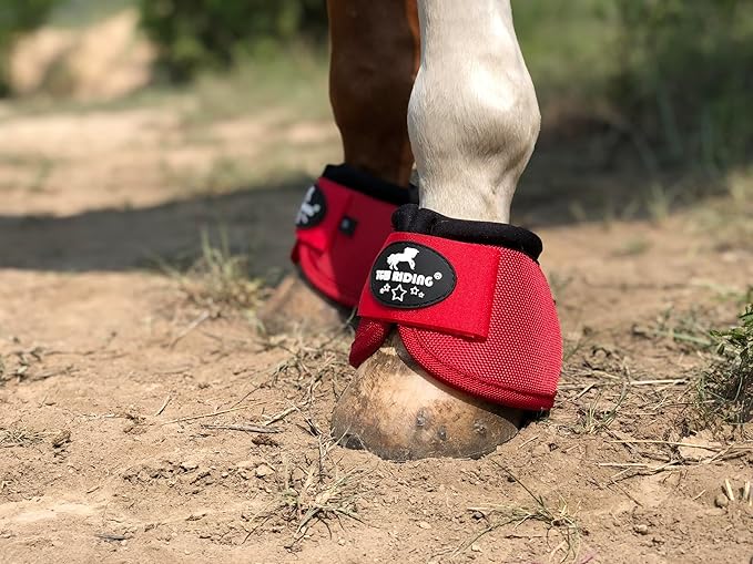 TGW RIDING 2520D Horse Bell Boots No-Turn Horse Bell Boots, Equine Ballistic Hoof Overreach Bell Boot, Pair