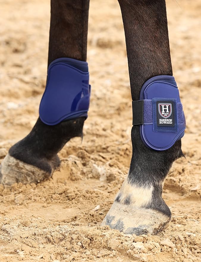 Harrison Howard Horse Tendon Boots Open Front/Fetlock Boot for Horse Protective Boots for Jumping, Trail Riding Set of 4