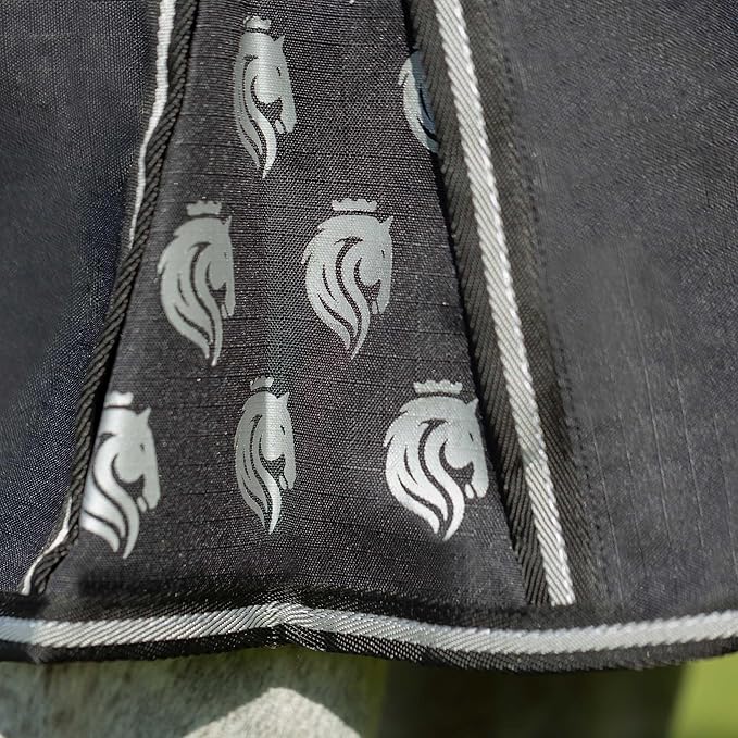 Equinavia Norse Lightweight 100g Fill Horse Rain Blanket | Waterproof Turnout Sheet - Black - 66 in - Black - 69 in