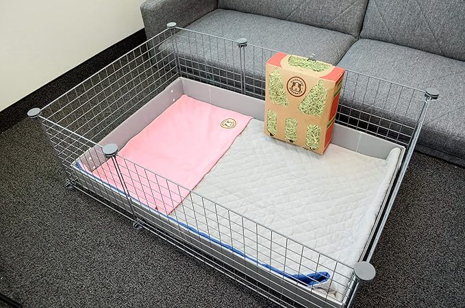 GuineaDad Liner | Guinea Pig Fleece Cage Liners | Guinea Pig Bedding | Burrowing Pocket Sleeve | Extra Absorbent | Waterproof Bottom (Midwest, Pink)