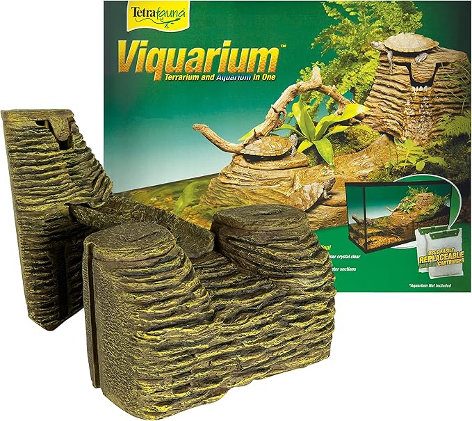 TetraFauna Viqaquarium, All-In-One Terrarium And aquarium, Ideal For Aquatic Reptiles And Amphibians