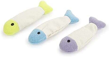 SmartyKat (3 Count) Fish Flop Crinkle Catnip Cat Toys - Multi Color, 3 Count - Image 2