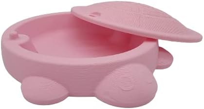 Mini Sandbox Turtle with Lid Cap | Reptile Feeder (5 Inch)