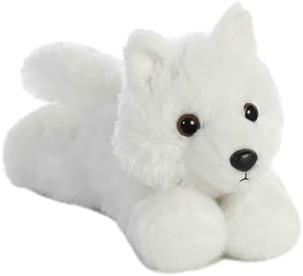 Aurora?? Adorable Mini Flopsie??? White Wolf Stuffed Animal - Mini Companions Ready for Playful Adventures - for Kids All Ages, Toddlers, Adults, and Families - White 9 Inches - Image 2