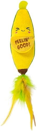 Catstages Kicker Peelin' Good Banana Dental Cat Toy with Catnip, 8" by Catstages