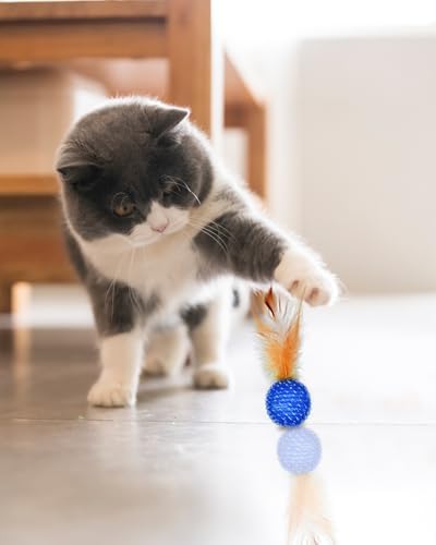 PET SHOW 10 Pack String Toys Cat Balls for Indoor Cats Kitten - Image 7