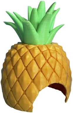 Pineapple Pet Hide - Great for Geckos, Hamsters, Frogs, Mice, Fish Tanks and Other Small Pets! Shedding Hideout Hut