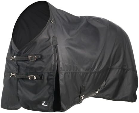 HORZE Nevada 1200D Lightweight Waterproof Horse Turnout Rain Sheet (No Fill) - Black - 63 in