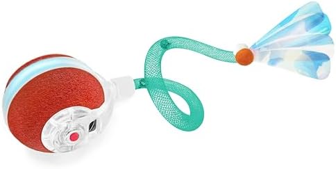 Jkanti Interactive Cat Toys for Indoor Cats,The 3rd Generation Agile Moving Cat Ball with Elastic Mesh Tail,Automatic Kitten Toys for Bored Indoor Adult Cats,Motion Activated (Green) by Unknown