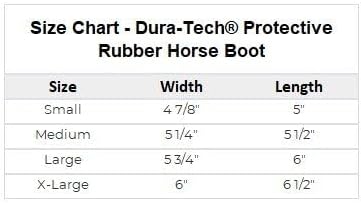 Dura-Tech Protective Rubber Horse Boot | Ultimate Hoof Protection | Ideal Between Trims or Lost Shoes | Easy Slip-On Style | Secure 1" Wide Adjustable Strap | Non-Slip Traction Bottom