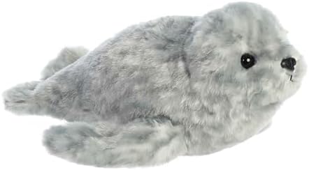 Aurora?? Adorable Mini Flopsie??? Harbor Seal Stuffed Animal - Mini Companions Ready for Playful Adventures - for Kids All Ages, Toddlers, Adults, and Families - Gray 8 Inches by Aurora%C2%AE