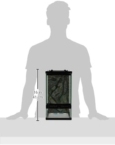 Zilla Front Opening Terrarium - 8" x 10" x 15",Black