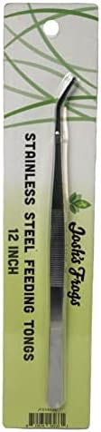 Josh's Frogs Stainless Steel Curved Reptile Feeding Tongs (12 inch)