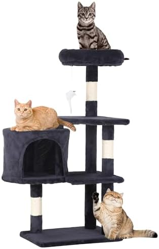 FDW | 36" Cat Tree Tower | Dark Gray | Multi-Level Indoor Activity Center by FDW
