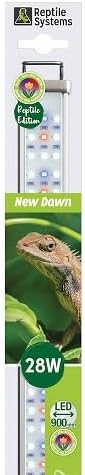 Reptile Systems New Dawn LED ProTen Fixture – Full Spectrum 36-48in 28w Lighting with Integrated Cooling – for Terrariums & Vivariums – Highlights Natural Behavior & Color