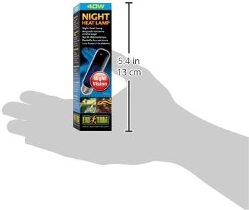 Exo Terra Night Glo Moonlight Heat Lamp, T10 Reptile Terrarium Light Bulb, 40 Watts, PT2124A1