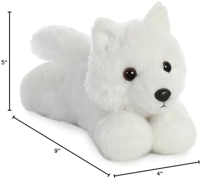 Aurora?? Adorable Mini Flopsie??? White Wolf Stuffed Animal - Mini Companions Ready for Playful Adventures - for Kids All Ages, Toddlers, Adults, and Families - White 9 Inches - Image 4