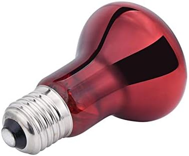 50W Infrared Heat Lamp Bulb E26 Base Red Basking Spot Light for Reptile Terrarium, Non-Disruptive Night Heater for Bearded Dragons Snake Turtle and Amphibian 2 Pack