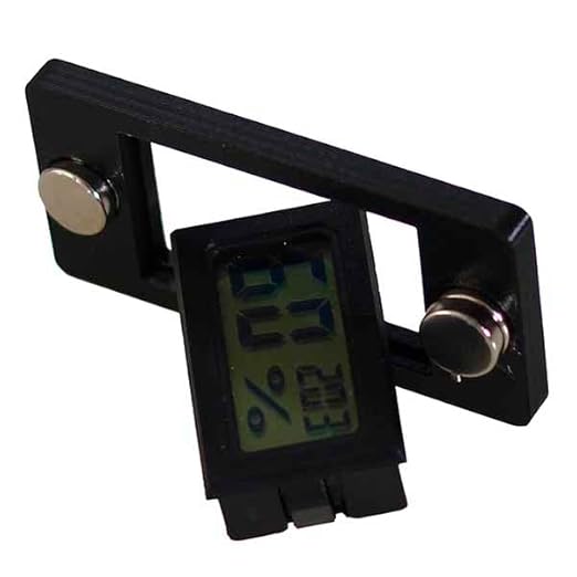 2 Pcs Magnetic Jumping Spider Enclosure Thermometer and Humidity Gauge Temperature and Humidity Monitor for Jumping Spider and Reptile Tank Mini Digital Hygrometer with LCD Screen(Rectangular)