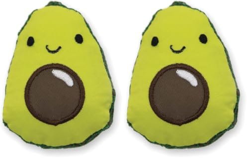 Catstages Lil' Avocato Cat Toy, Interactive Plush Avocado with Catnip, Kicker & Chew Toy for Indoor Cats, Encourages Active Play, Mental Stimulation, Dental Health, and Solo Fun, Green (Pack of 2) by Catstages