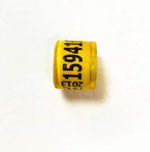 100 * 8mm Customized Racing Pigeon Club loft Band Ring Combination BELG Flag Racer (Yellow)