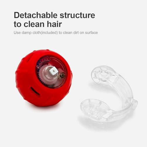 Jkanti Interactive Cat Toys for Indoor Cats,The 3rd Generation Agile Moving Cat Ball with Elastic Mesh Tail,Automatic Kitten Toys for Bored Indoor Cats (Red) - Image 6
