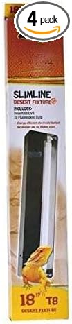 Zilla Slimline Desert Reptile Fixture 18" T8 UV Lamp - Pack of 4