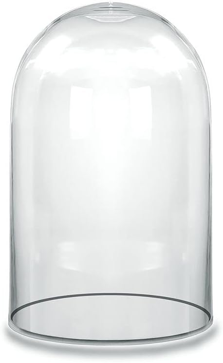 Glass Dome Cloche H-19.5" D-12 Bell Jar Terrarium Display Cover - Pack of 1