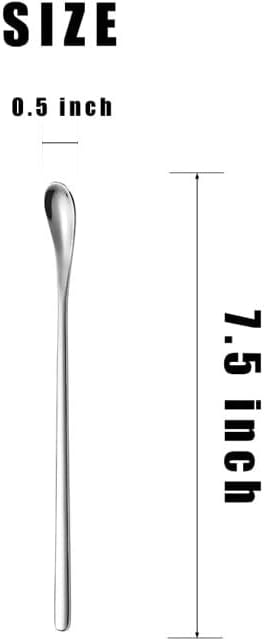 2Pcs Silver Crested Gecko Food Mixing Spoon Reptile Stirring Food Feeding Spoon Suitable for Crested Geckos, Lizards, Bearded Dragons,Chameleons and Other Reptiles and Amphibians
