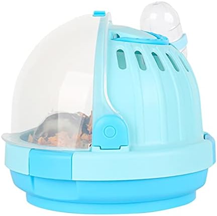 Pet Cages Travel Cage Hamster Outgoing for Bag with Water Bottle for Pet Accessories(Blue)