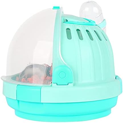 Pet Cages Travel Cage Hamster Outgoing for Bag with Water Bottle for Pet Accessories(Green)