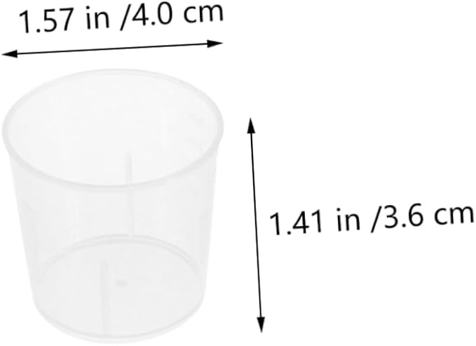 100Pcs Durable Reusable Measuring Cups for Reptiles Multi Functional Stylish Feeding Cups with Scales for Accurate Portion Control Easy Pet Owners