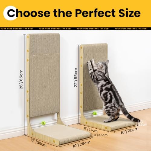 Conlun Cardboard L Shape Cat Scratcher 22"(2 Pack) - Image 2