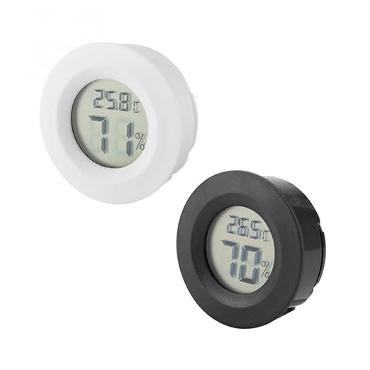 Kisangel 3sets Reptile Pet Temperature and Humidity Digital Hygrometer for Terrarium Use Lightweight Acrylic Design for Snakes Bearded Dragons and Frogs Black 4pc*3