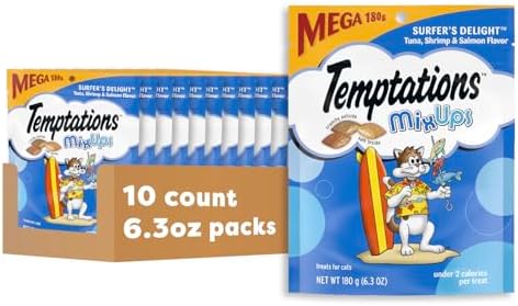 Temptations MixUps Crunchy Cat Treats, Surfer's Delight, 6.3 oz, 10 Pack by Temptations