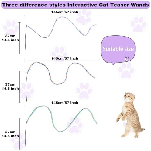 Cat Wand Toys Interactive Kitten Toys-3 Packs - Image 4