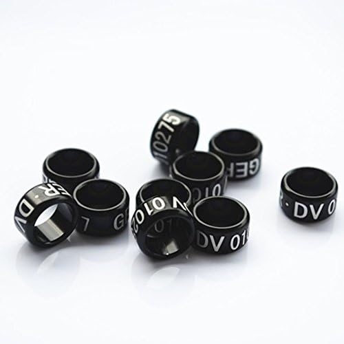 100pcs Metal Bird Rings 2mm-14mm Parrot Leg Bands Pigeon Chicks Bantam Poultry (Customized)