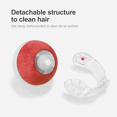 Jkanti Interactive Cat Toys for Indoor Cats,The 3rd Generation Agile Moving Cat Ball with Elastic Mesh Tail,Automatic Kitten Toys for Bored Indoor Cats,Motion Activated (Orange) - Image 6