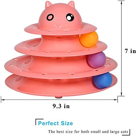 UPSKY Cat Toy Roller 3-Level Turntable Cat Toys with Six Colorful Balls - Image 2