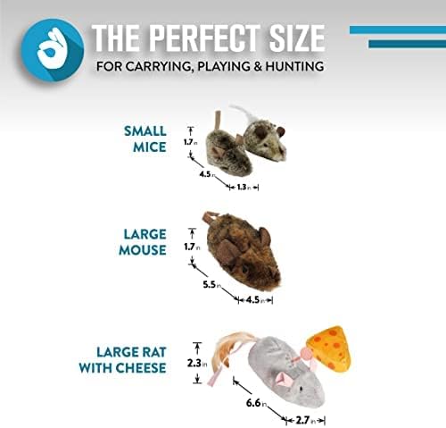 OurPets Play-N-Squeak Mouse Hunter Cat Toys with Catnip - Image 4