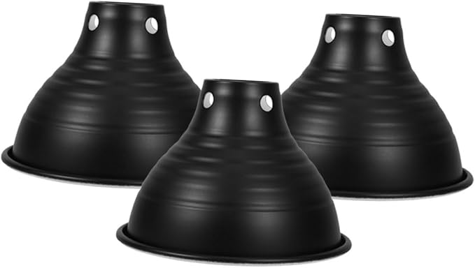 POPETPOP 3pcs Insulation Lampshade for Reptile Heating Lamp and Easy to Install Reflector Cover for Home and Lab Use Enhances Light Brightness and Safety for Pets
