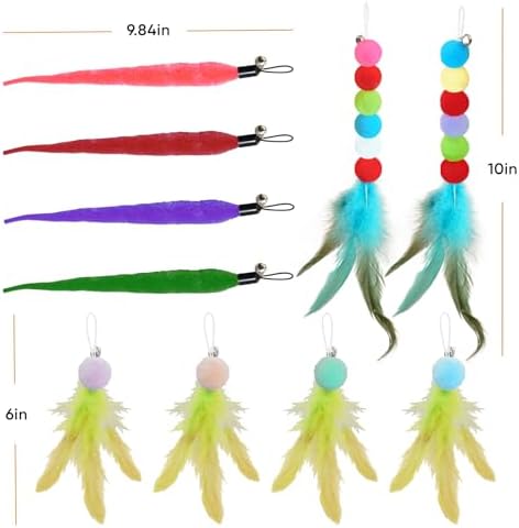 Cat Toys for Indoor Cats, 13 Packs Interactive Cat Wand Toy Set - Image 4