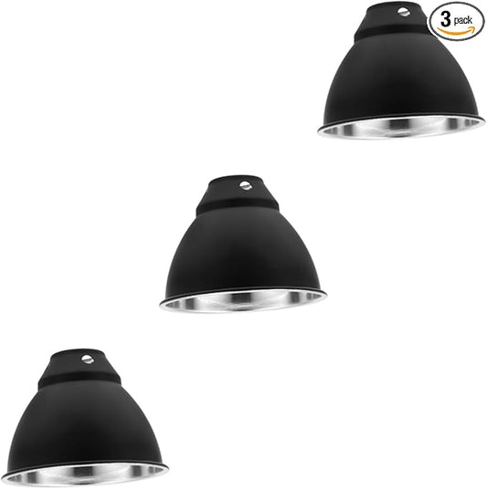 Cabilock 3pcs Reptile Heat Lamp Shade Reflector for Terrariums Design for Lizards Snakes Turtles Maximizes Light and Heat Efficiency and Use
