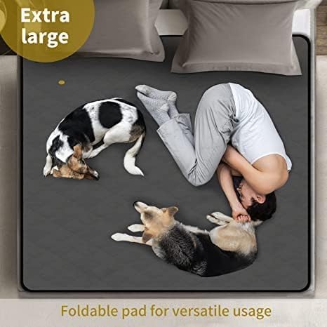Washable Reusable Dog Pee Pads, 82"x120" Absorbent & Waterproof Puppy Training Pad for Crate, Playpen & Carpet, Large Potty Pads for Dogs, Cats & Small Pets
