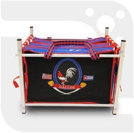 TRANSPORTE MALETA CARGADOR GALPONERAS para GALLOS(Triple) ALUMINIO Rooster Carrier CAGE…