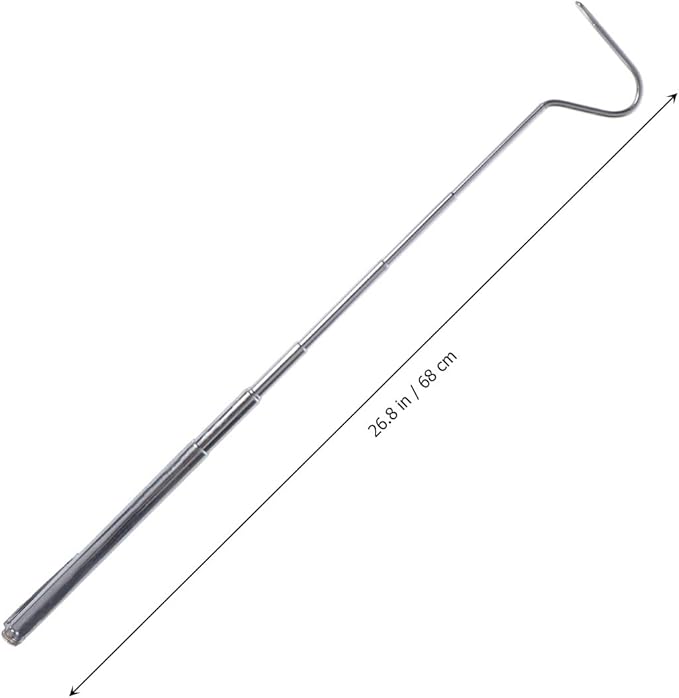 HANABASS Mini Snake Hook 27 Inch Stainless Steel Snake Stick Snake Accessories Catching Snake Handling Tool