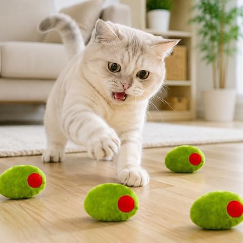5Pcs Olive Catnip Crinkle Paper Sound Toys for Cat, Catmint Cat Toy Gift - Image 5
